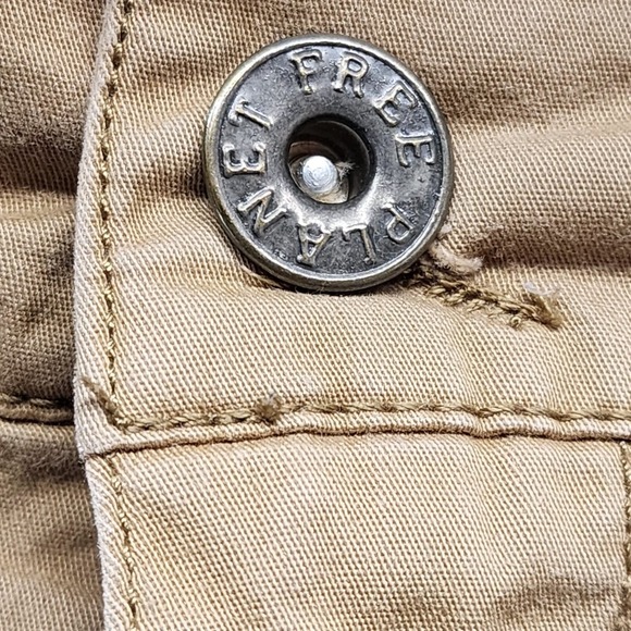Free Planet Mens Shorts Size 38 Brown Cotton Blend Stretch Casual Inseam Fit - Picture 12 of 12